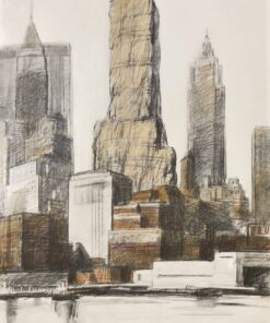 Lower Manhattan Packed Building, 20 Exchange Place, Project for New York - Christo