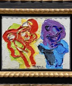 Alternative view of Mannetje met rode bloem - Karel Appel