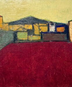 Landschap met rode voorgrond - Wim Oepts